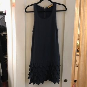 Alice + Olivia Ruffle Hem Silk Minidress